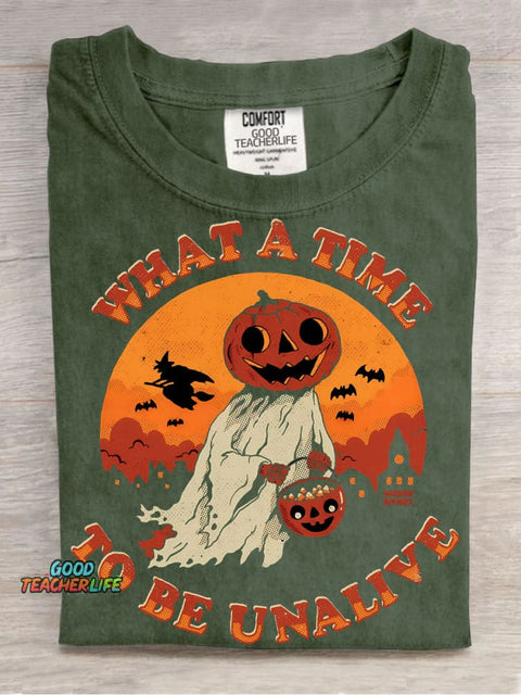 Halloween Pumpkin Ghost Decorative Pattern T-shirt
