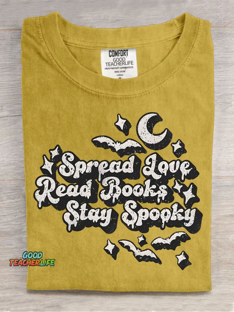 Halloween Stay Spooky Decorative Pattern T-shirt
