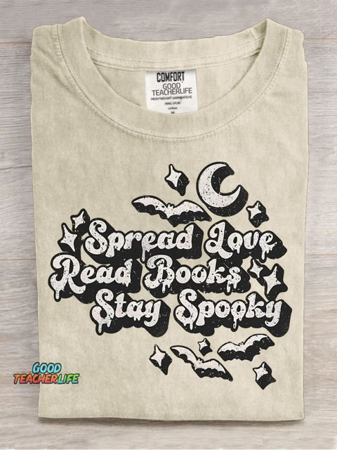 Halloween Stay Spooky Decorative Pattern T-shirt