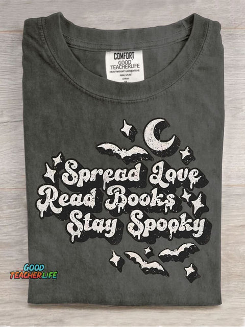 Halloween Stay Spooky Decorative Pattern T-shirt