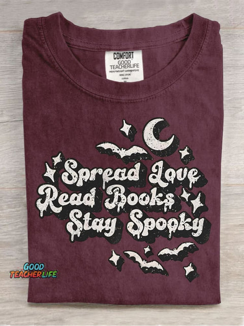 Halloween Stay Spooky Decorative Pattern T-shirt