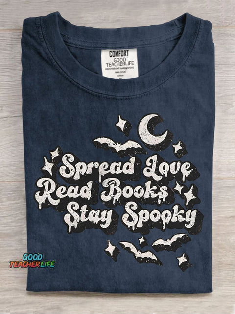 Halloween Stay Spooky Decorative Pattern T-shirt