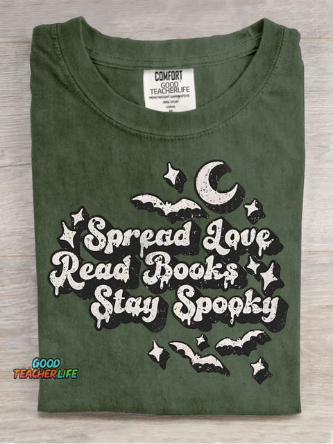 Halloween Stay Spooky Decorative Pattern T-shirt