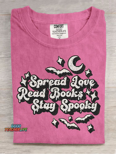 Halloween Stay Spooky Decorative Pattern T-shirt