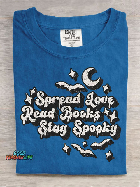 Halloween Stay Spooky Decorative Pattern T-shirt