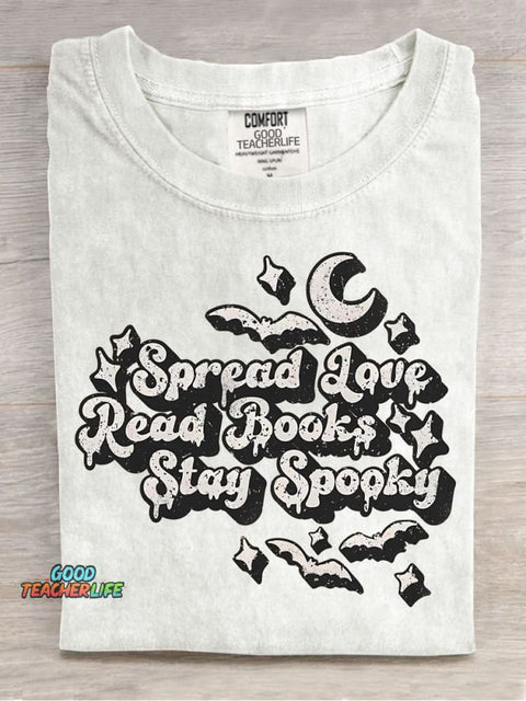 Halloween Stay Spooky Decorative Pattern T-shirt