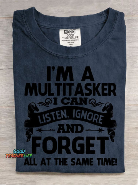 I'm A Multitasker Decorative Pattern T-shirt