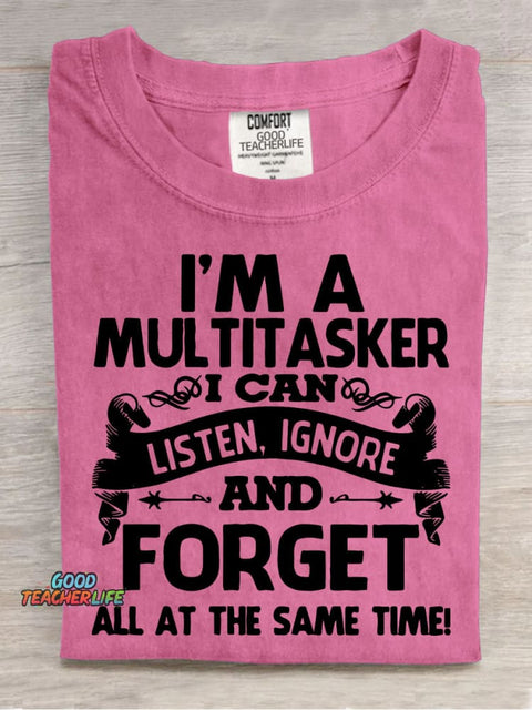 I'm A Multitasker Decorative Pattern T-shirt