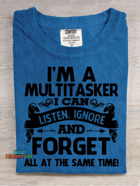 I'm A Multitasker Decorative Pattern T-shirt