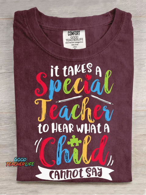 Teacher Hear Decorative Pattern T-shirt