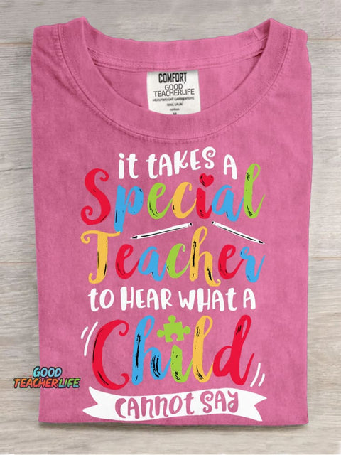 Teacher Hear Decorative Pattern T-shirt