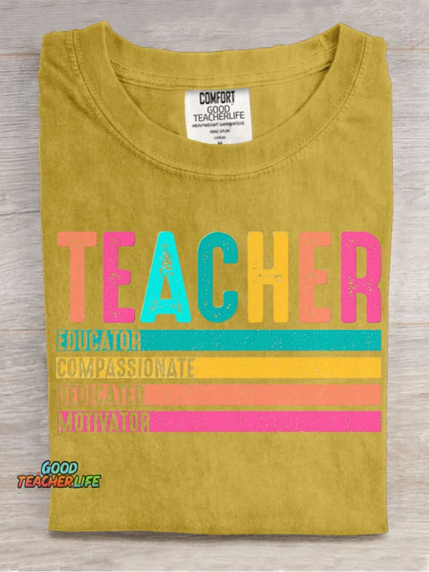 Teacher Decorative Pattern T-shirt