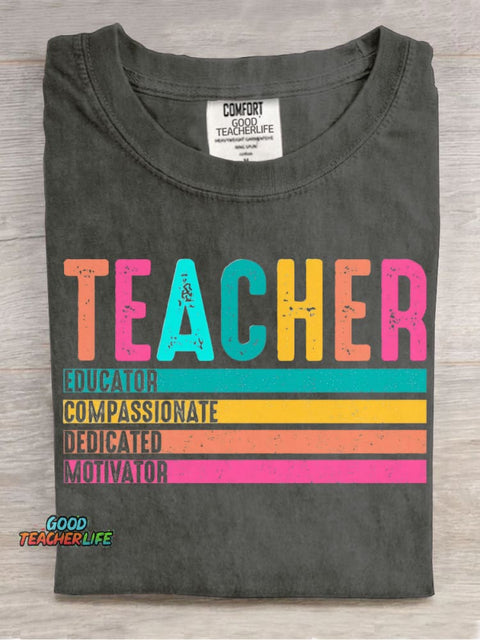 Teacher Decorative Pattern T-shirt