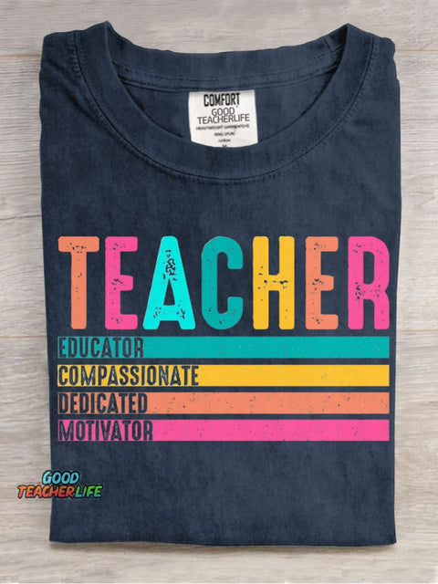 Teacher Decorative Pattern T-shirt