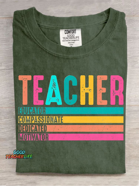 Teacher Decorative Pattern T-shirt