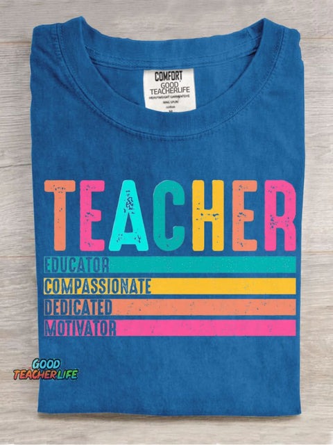 Teacher Decorative Pattern T-shirt
