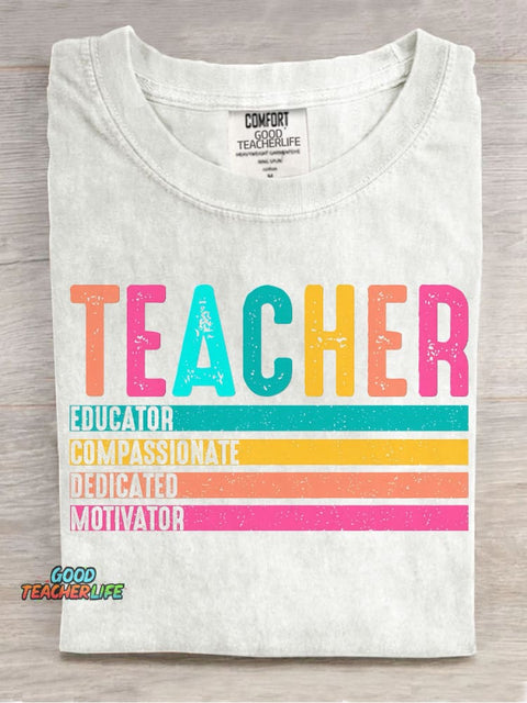 Teacher Decorative Pattern T-shirt