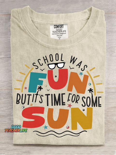 It's Time for Some Sun Decorative Pattern T-shirt