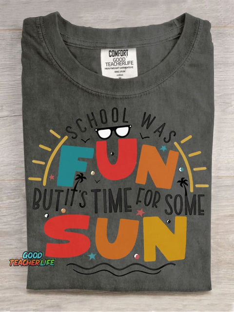 It's Time for Some Sun Decorative Pattern T-shirt