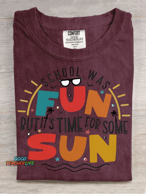 It's Time for Some Sun Decorative Pattern T-shirt