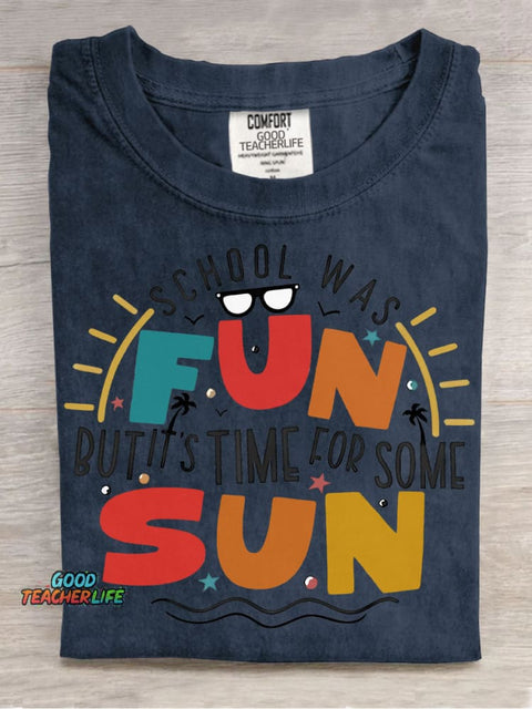 It's Time for Some Sun Decorative Pattern T-shirt