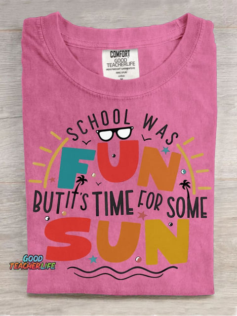 It's Time for Some Sun Decorative Pattern T-shirt
