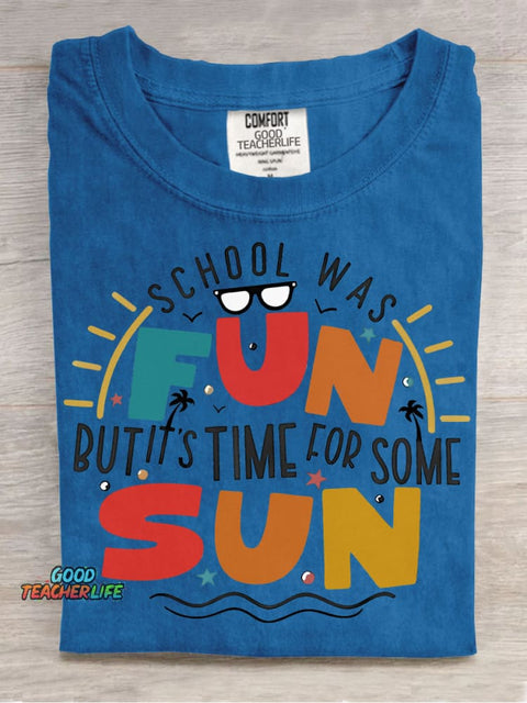 It's Time for Some Sun Decorative Pattern T-shirt