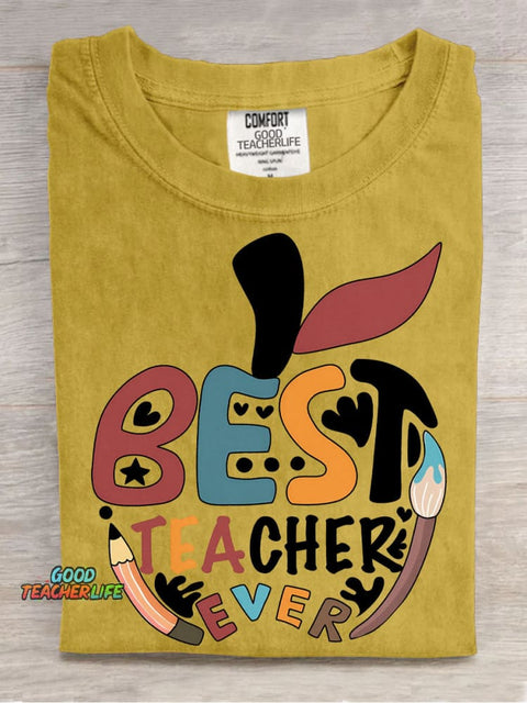 Best Teacher Ever Decorative Pattern T-shirt