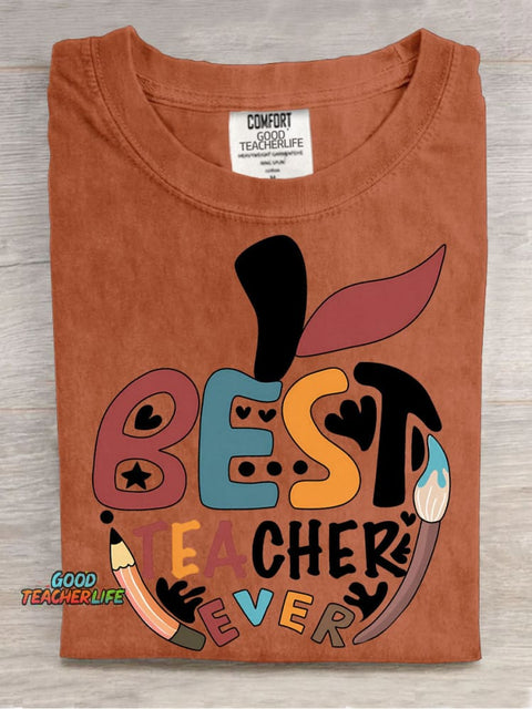 Best Teacher Ever Decorative Pattern T-shirt