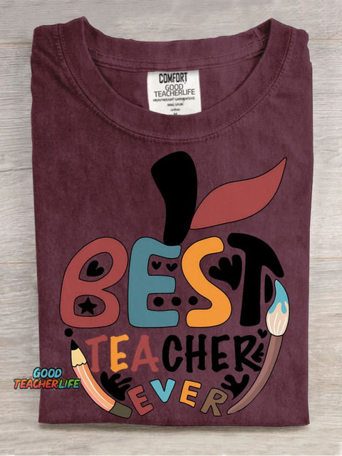 Best Teacher Ever Decorative Pattern T-shirt