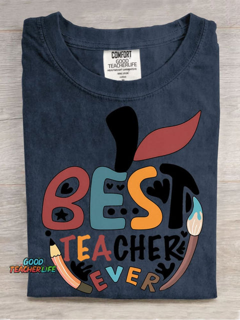 Best Teacher Ever Decorative Pattern T-shirt