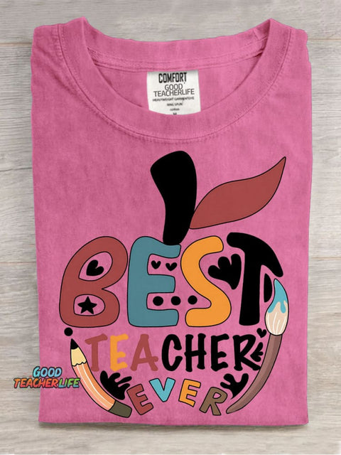 Best Teacher Ever Decorative Pattern T-shirt