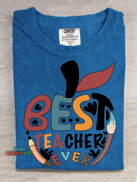 Best Teacher Ever Decorative Pattern T-shirt