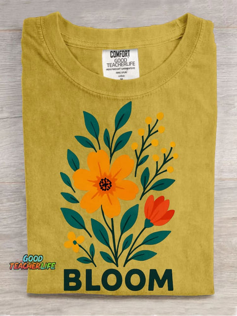 Flowers Bloom Decorative Pattern T-shirt