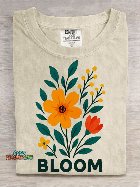 Flowers Bloom Decorative Pattern T-shirt