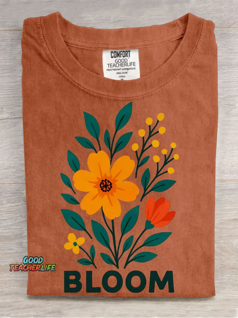 Flowers Bloom Decorative Pattern T-shirt
