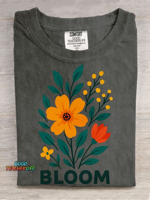 Flowers Bloom Decorative Pattern T-shirt