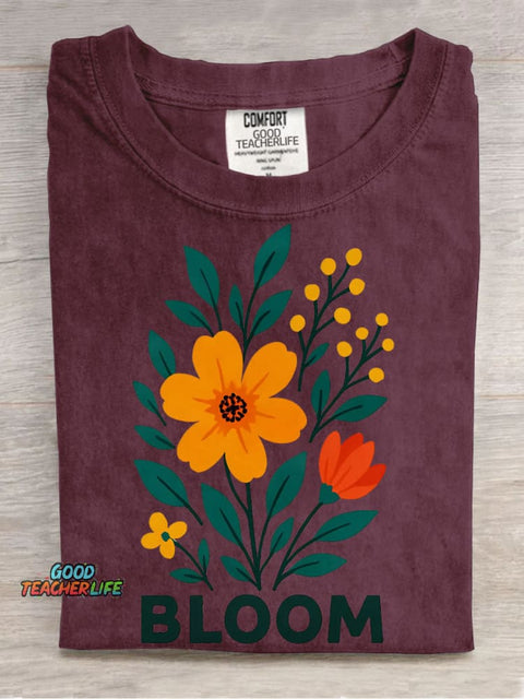 Flowers Bloom Decorative Pattern T-shirt