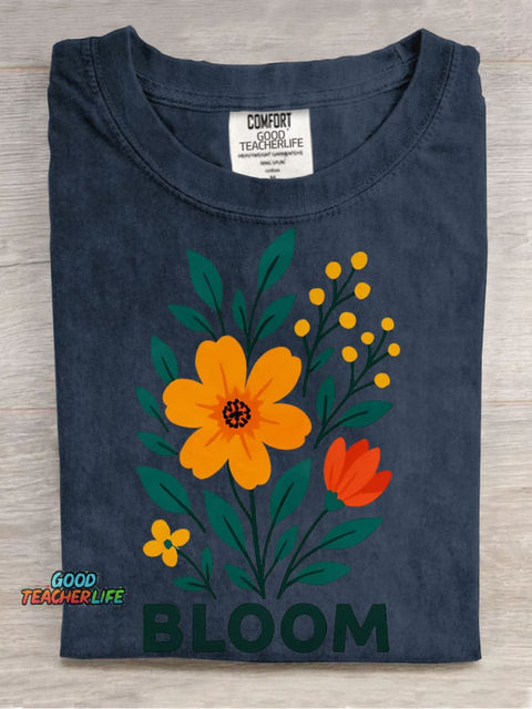 Flowers Bloom Decorative Pattern T-shirt