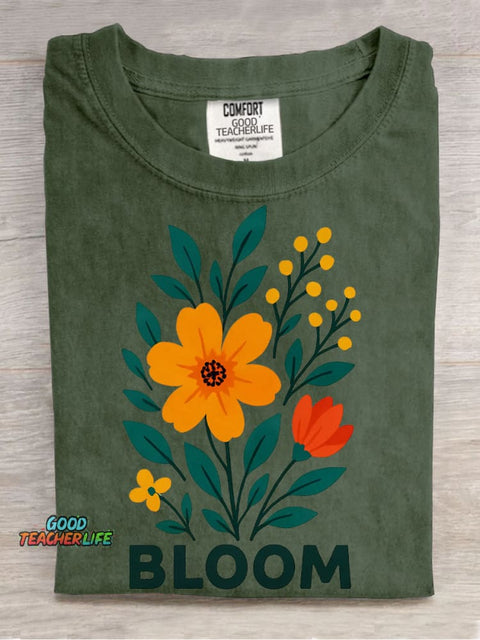 Flowers Bloom Decorative Pattern T-shirt