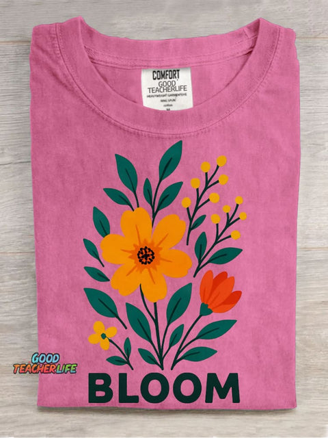 Flowers Bloom Decorative Pattern T-shirt