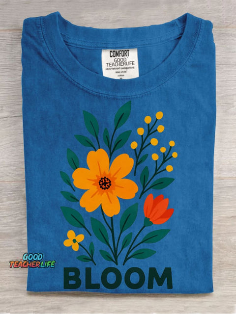 Flowers Bloom Decorative Pattern T-shirt