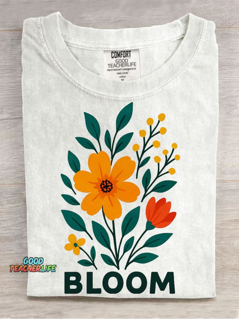Flowers Bloom Decorative Pattern T-shirt