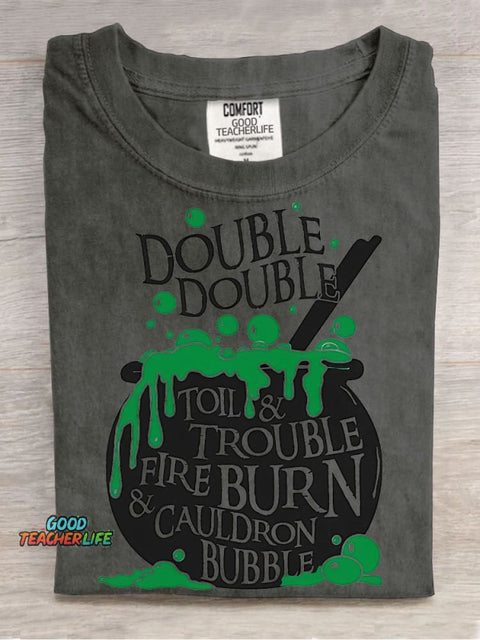 Halloween Witch Potion Decorative Pattern T-shirt