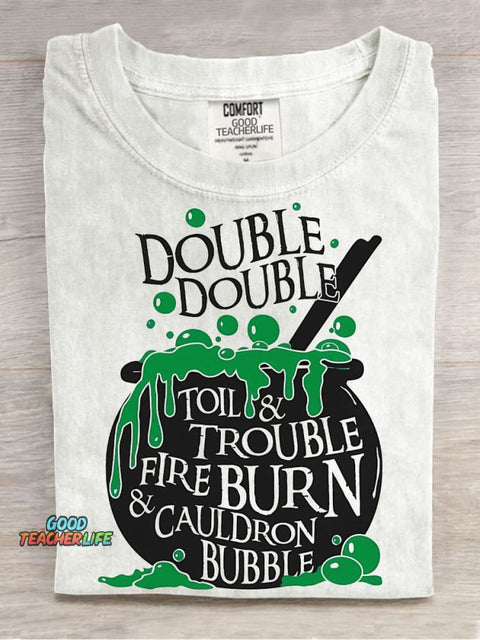 Halloween Witch Potion Decorative Pattern T-shirt