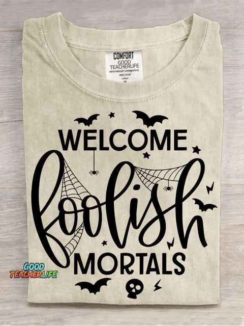Welcome Halloween Decorative Pattern T-shirt