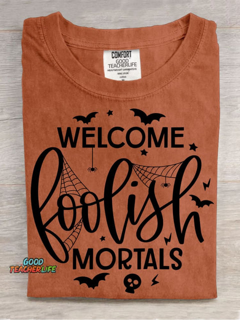Welcome Halloween Decorative Pattern T-shirt