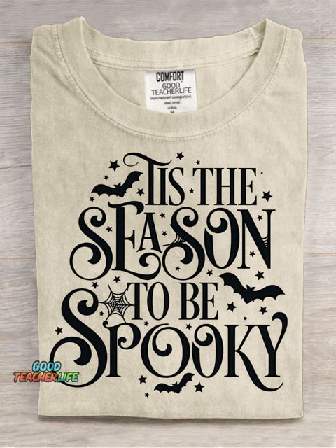 Season To Be Spooky Halloween Decorative Pattern T-shirt