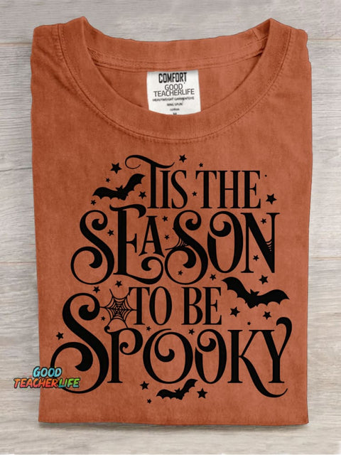 Season To Be Spooky Halloween Decorative Pattern T-shirt