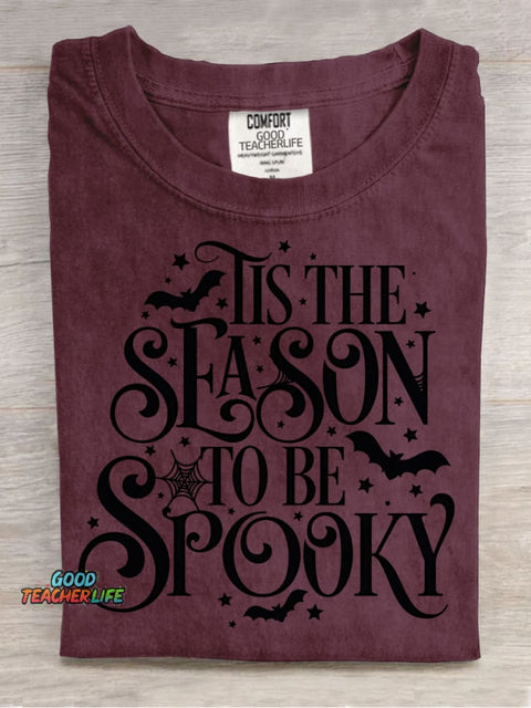 Season To Be Spooky Halloween Decorative Pattern T-shirt